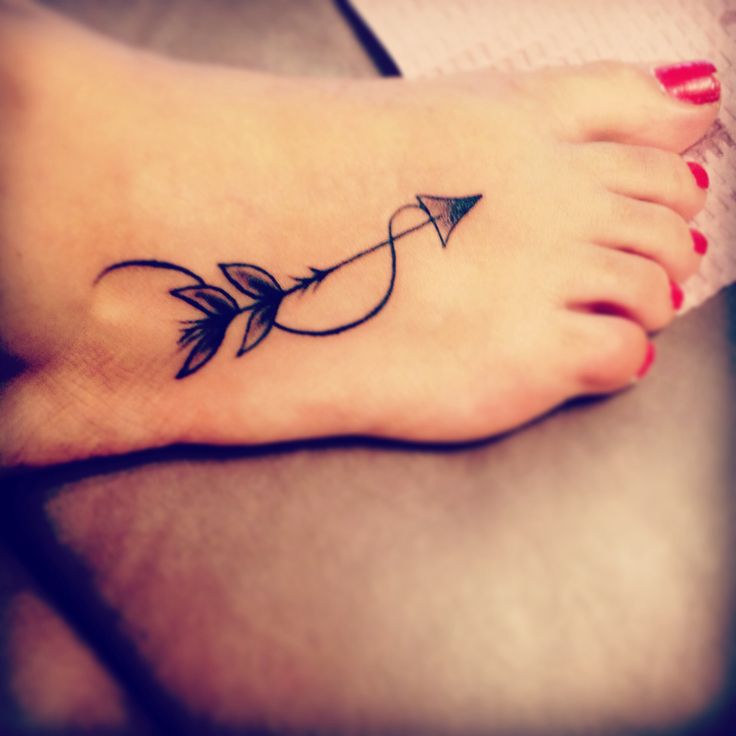Sagittarius Tattoo On Girl Right Foot