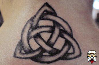 Simple Black Ink Celtic Knot Tattoo Design