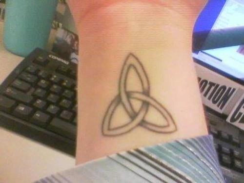 Simple Celtic Knot Tattoo Design For Wrist
