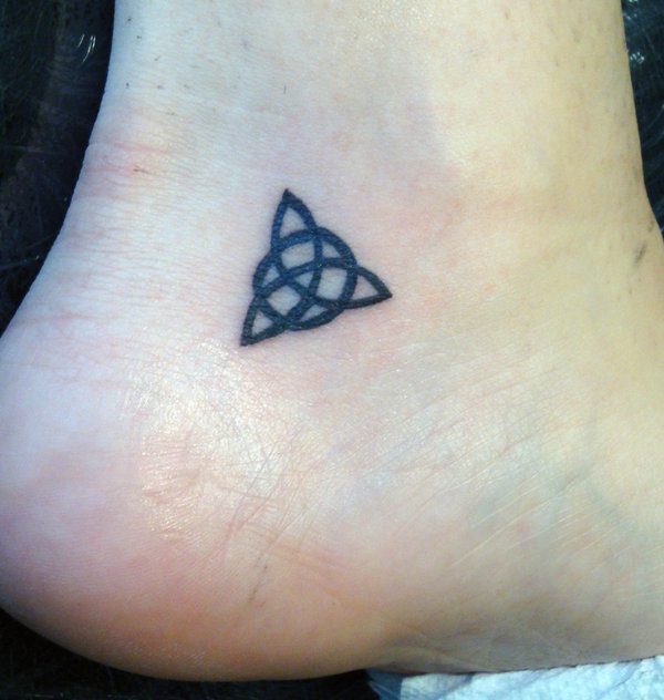 Simple Celtic Knot Tattoo On Ankle