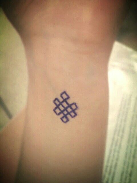 Simple Endless Knot Tattoo Design For Wrist