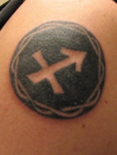 Small Sagittarius Zodiac Sun Sign Tattoo
