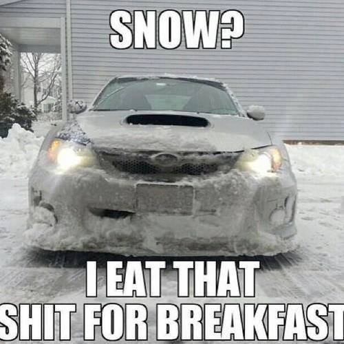 Snow I Eat That Shit For Breakfast Funny Car Meme Picture