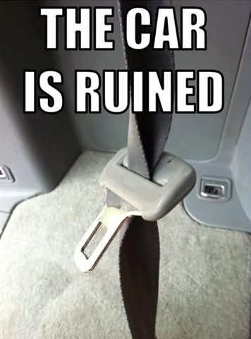 The Car Is Ruined Funny Car Meme Image