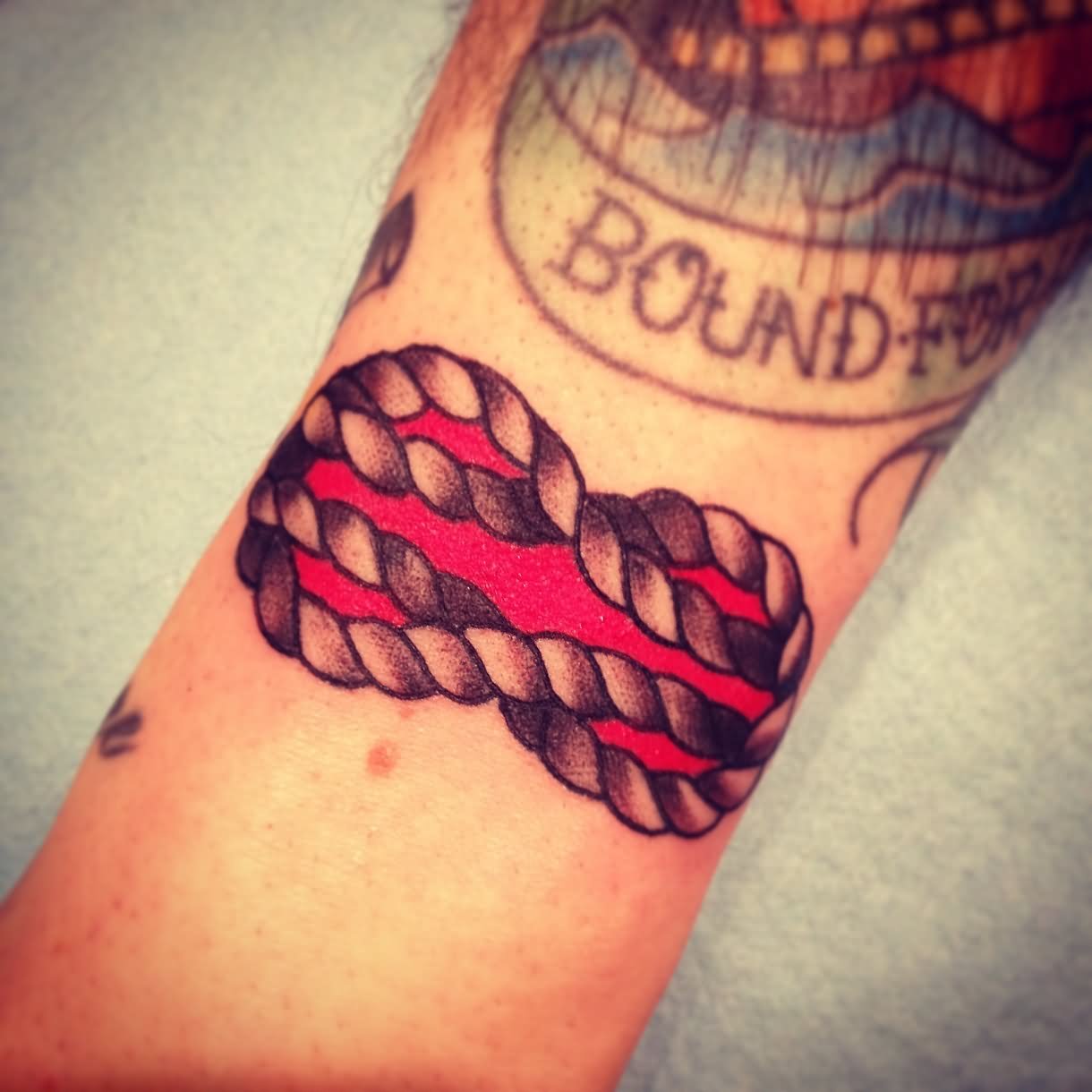 Traditional Sailor Knot Tattoo Design For Forearm