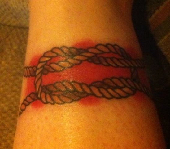 Traditional Square Knot Tattoo Design For Arm