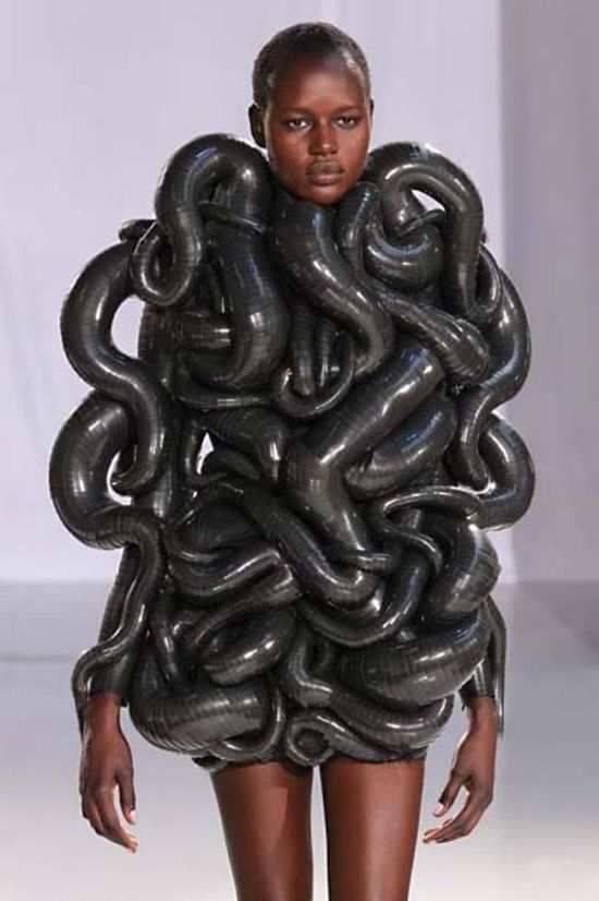 Weird Plastic Sculpture Dress Funny Image For Facebook