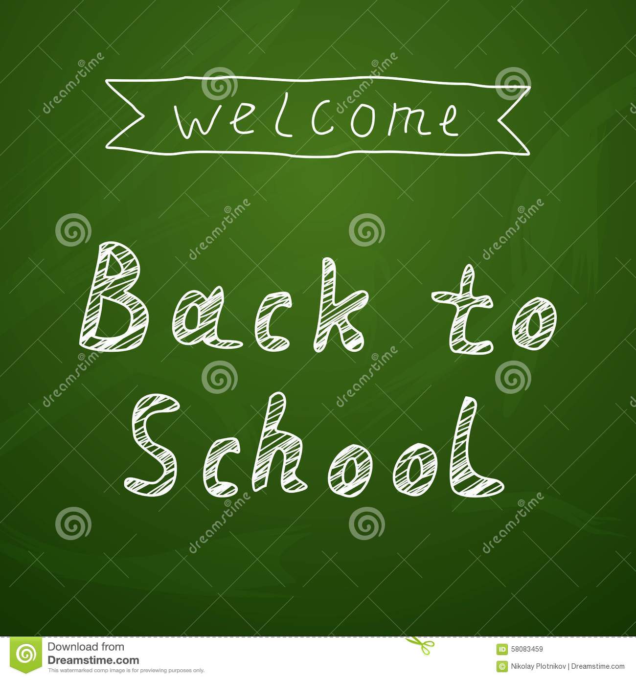 Welcome Back To School Chalkboard