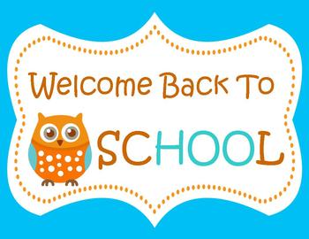Welcome Back To School Owl Picture