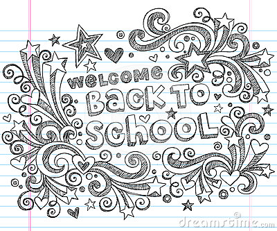 Welcome Back To School Sketch