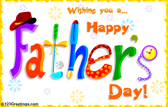 Wishing You A Happy Father's Day Animated Ecard