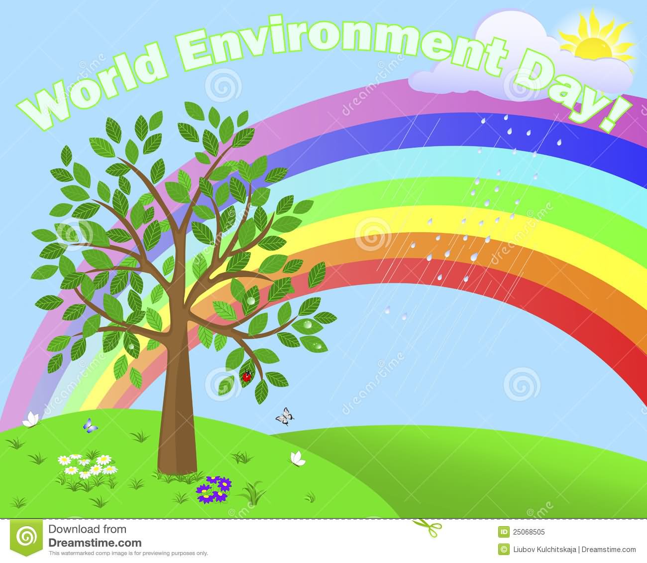 World Environment Day Rainbow Clipart