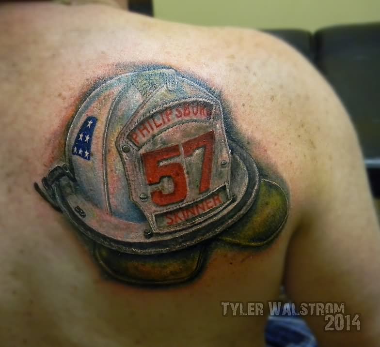 35+ Firefighter Helmet Tattoos