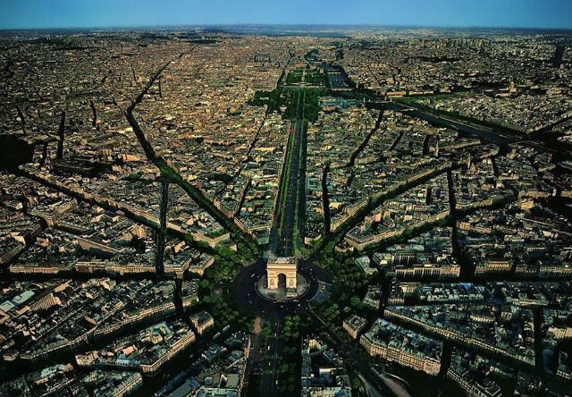 Aerial Shot Of Arc de Triomphe