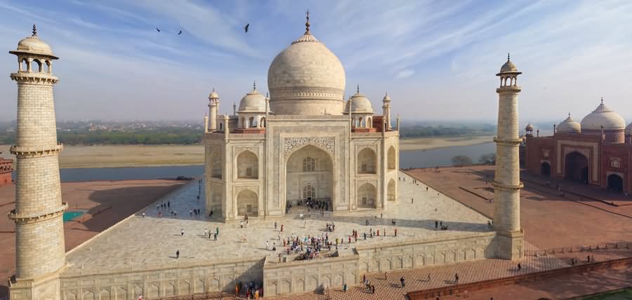 Aerial View Of Taj Mahal