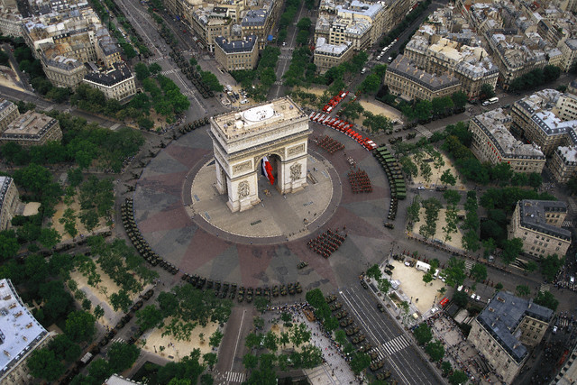 Aerial View Of The Arc de Triomphe Picture