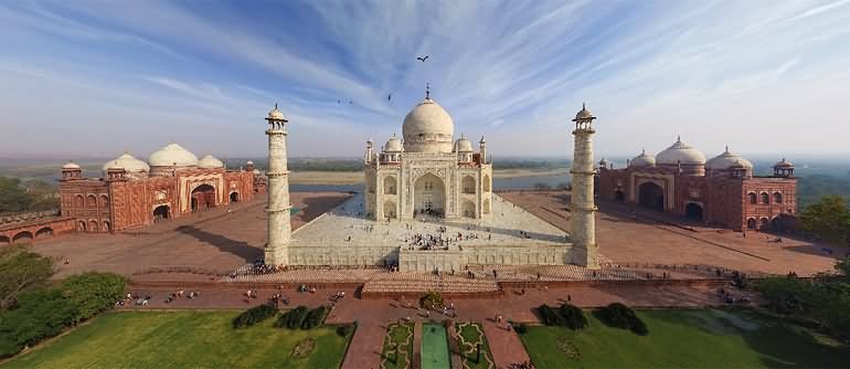 Air View Of Taj Mahal Picture