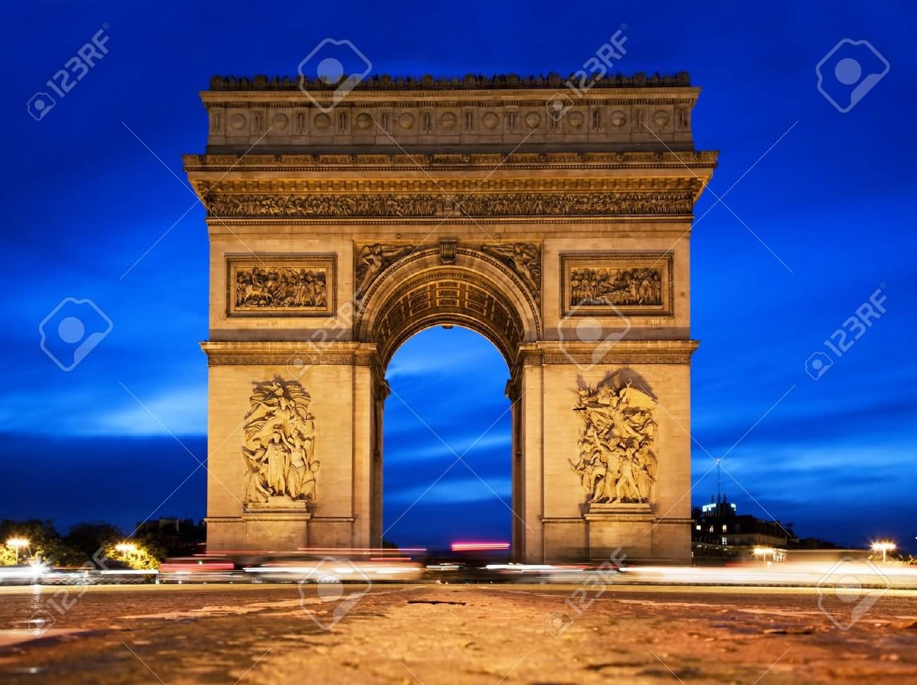 Arc de Triomphe At Night Photo