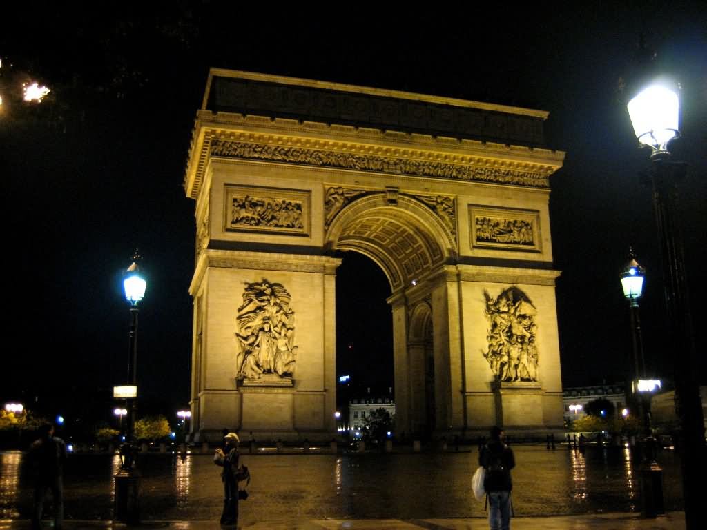 Arc de Triomphe At Night
