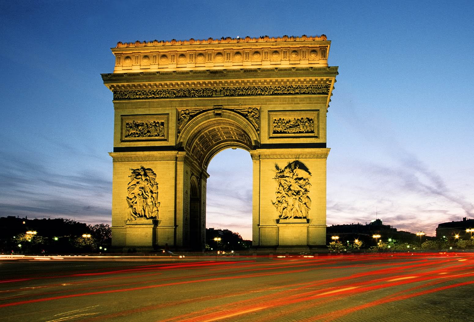 Arc de Triomphe Night View Image Wallpaper