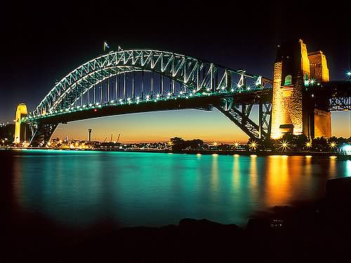 Awesome Picture Of Sydney Harbour Bridge At Night