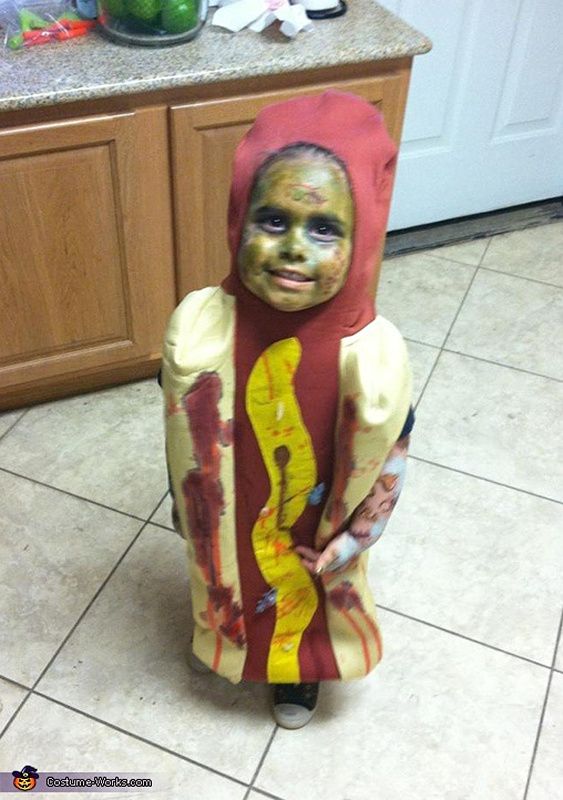 Baby Hot Dog Zombie Halloween Costume Funny Picture