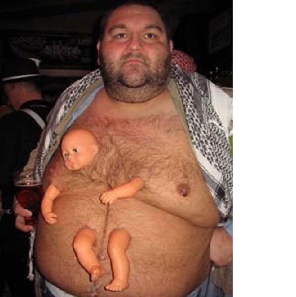 Baby Inside Man Tummy Funny Zombie Costume