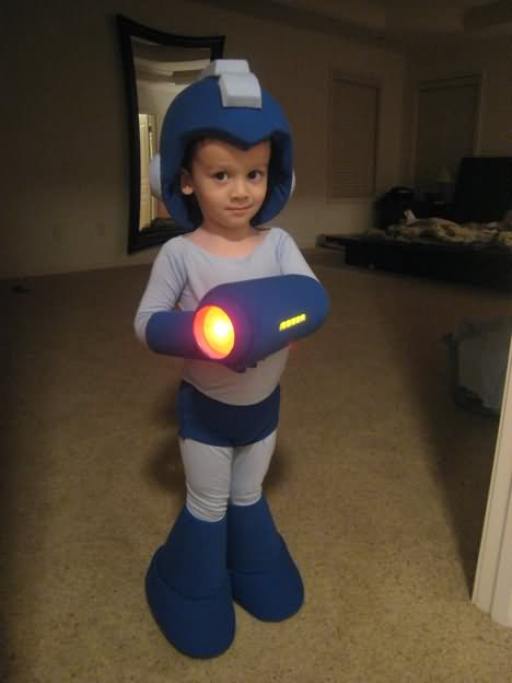Baby Mega Man Funny Halloween Costume Picture