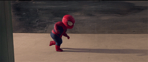 Baby Spiderman Dancing Funny Gif