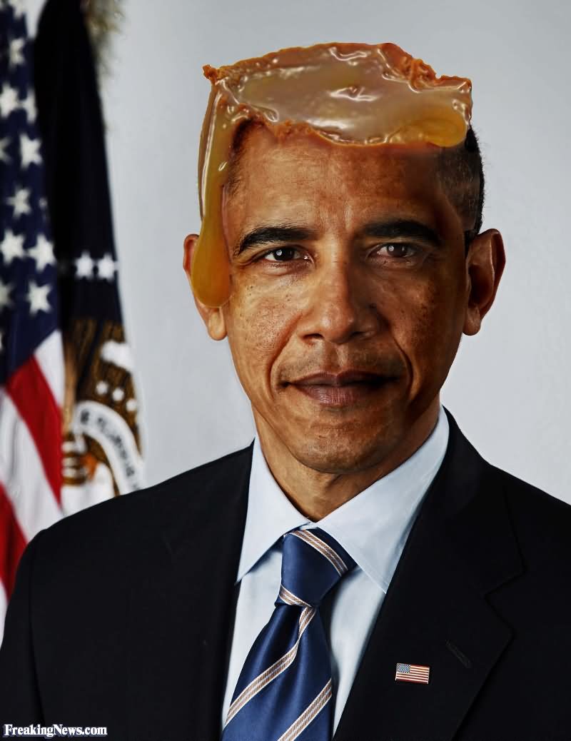 Barack Obama Caramel Egg Head Funny Picture