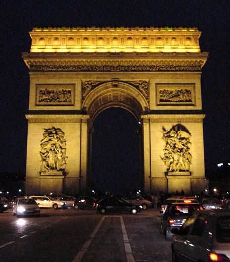 Beautiful Arc de Triomphe At Night