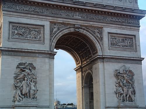 Beautiful Art Work On Arc de Triomphe Closeup Picture