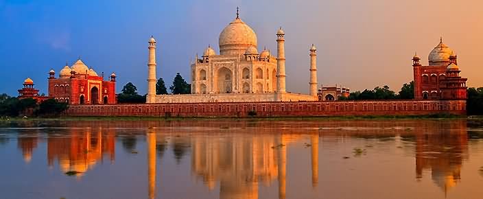 Beautiful Back View Of Taj Mahal