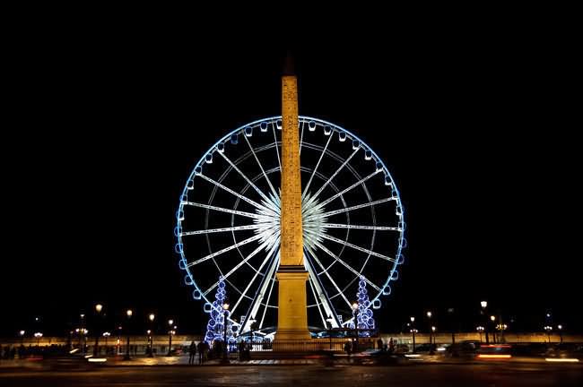Beautiful Image Of Obelisk And Ferris Wheel At Place de la Concorde