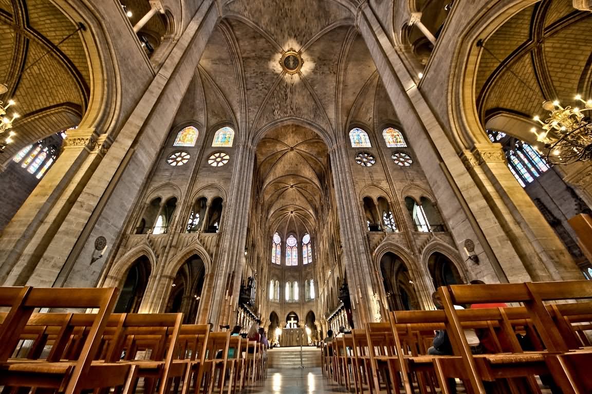 Beautiful Inside Image Of Notre Dame de Paris