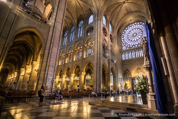 Beautiful Inside View Of Notre Dame de Paris