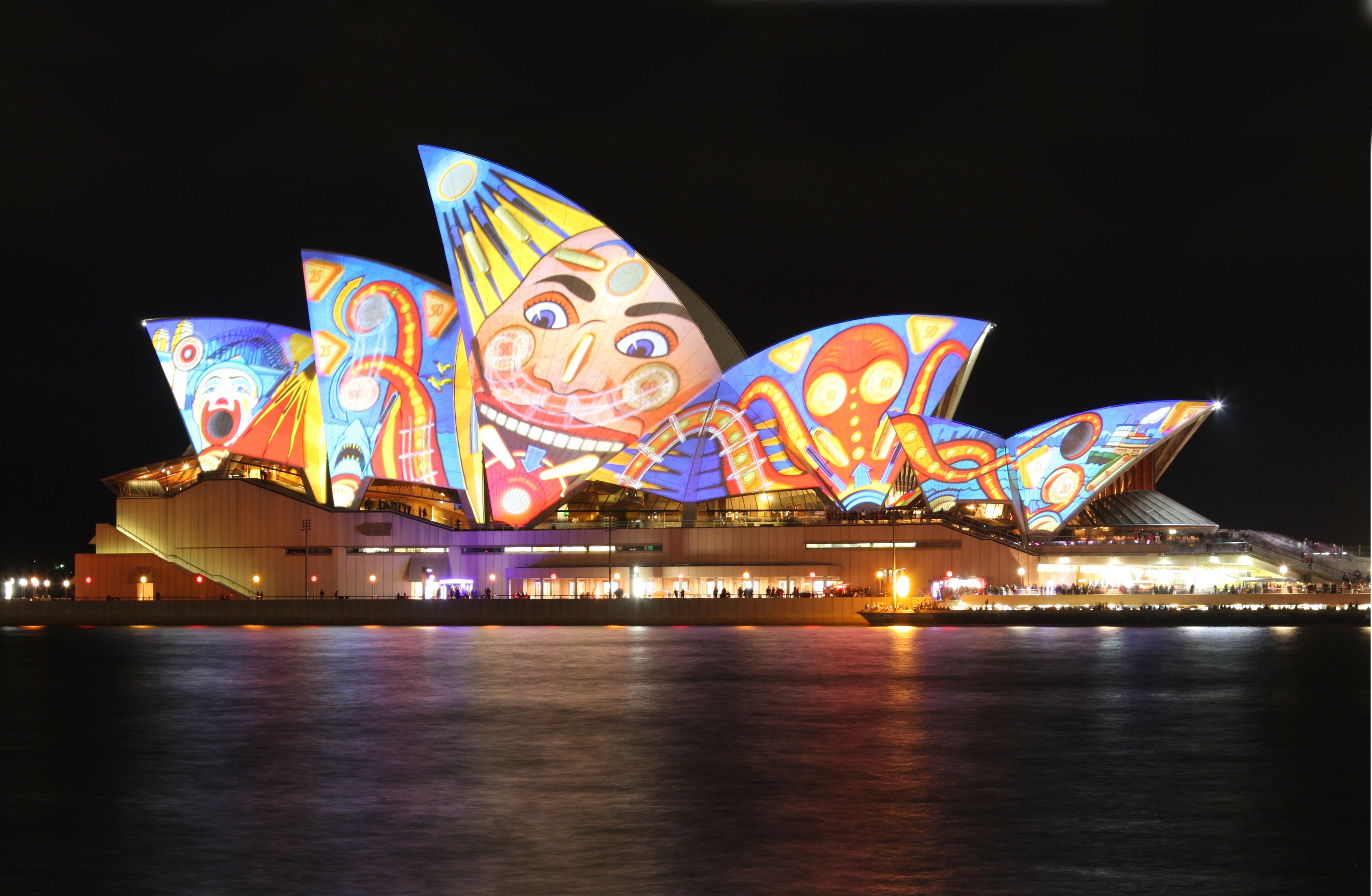 Beautiful Lighting Decoration Of Sydney Opera House