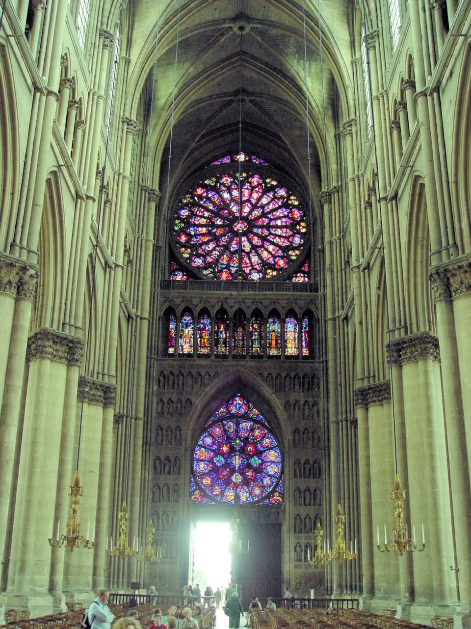 Beautiful Rose Window Notre Dame de Paris Interior
