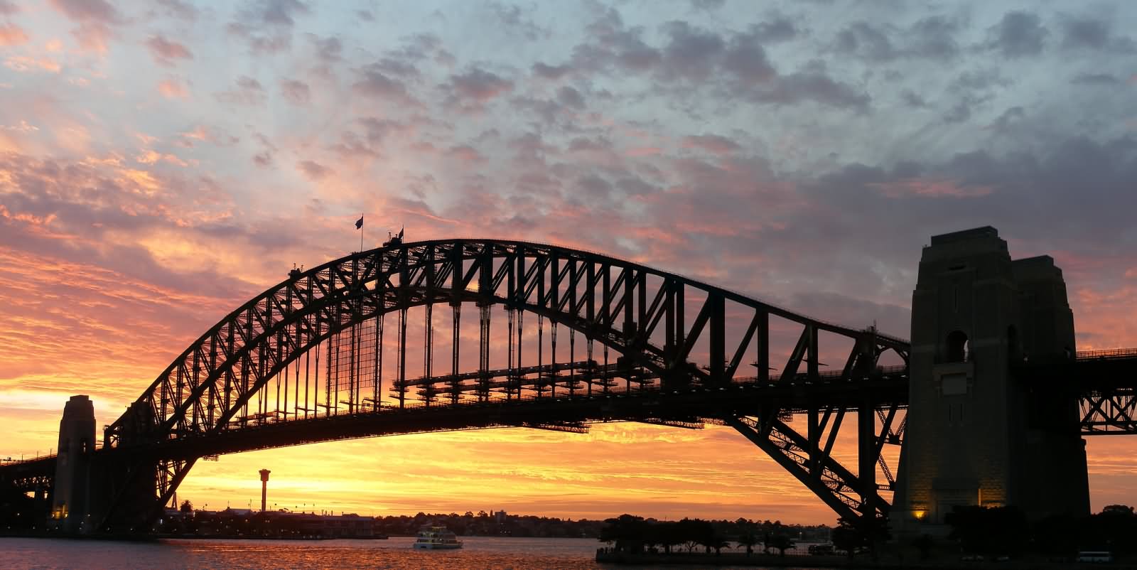 Beautiful Sunset View Of Sydney Harbour Bridge