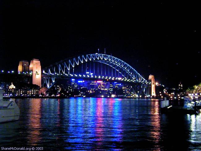 Beautiful Sydney Harbour Bridge At Night Image