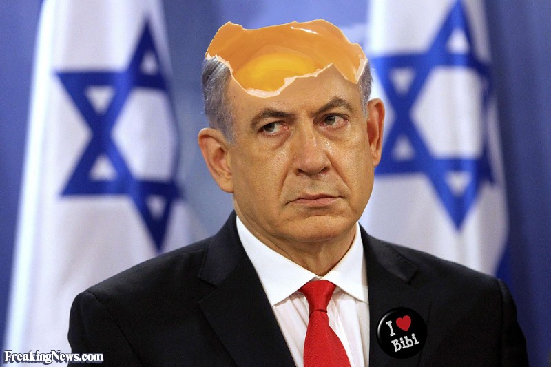 Bibi Netanyahu With Egg Head Funny Photoshop Image For Facebook