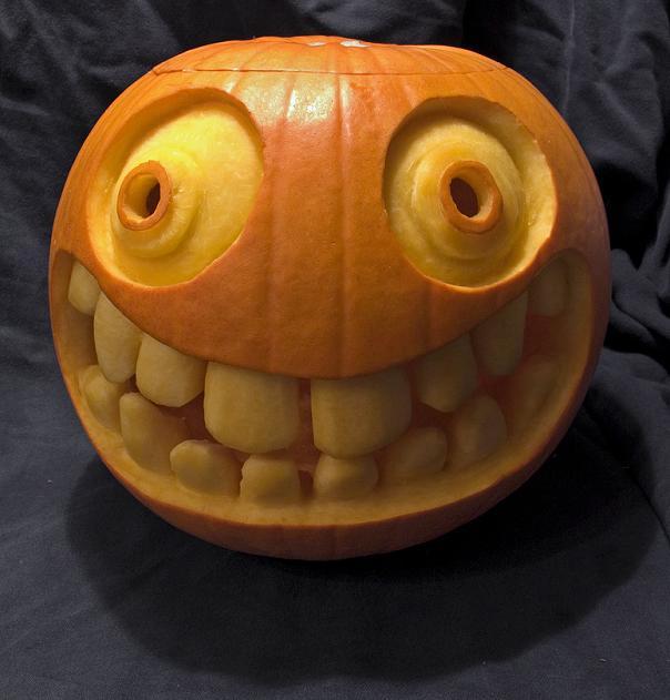 Big Smiley Face Pumpkin Funny Halloween Image