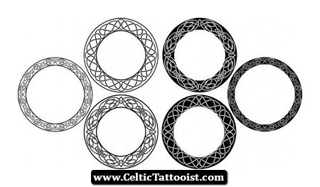 Black Celtic Circle Tattoo Flash