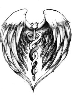 Black Ink Medical Symbol Tattoo Design