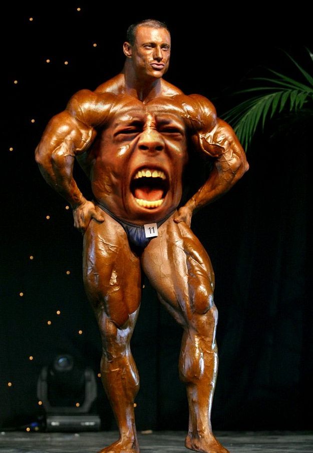 Body Builder Man With Tummy Face Funny Photoshopped Image For Whatsapp