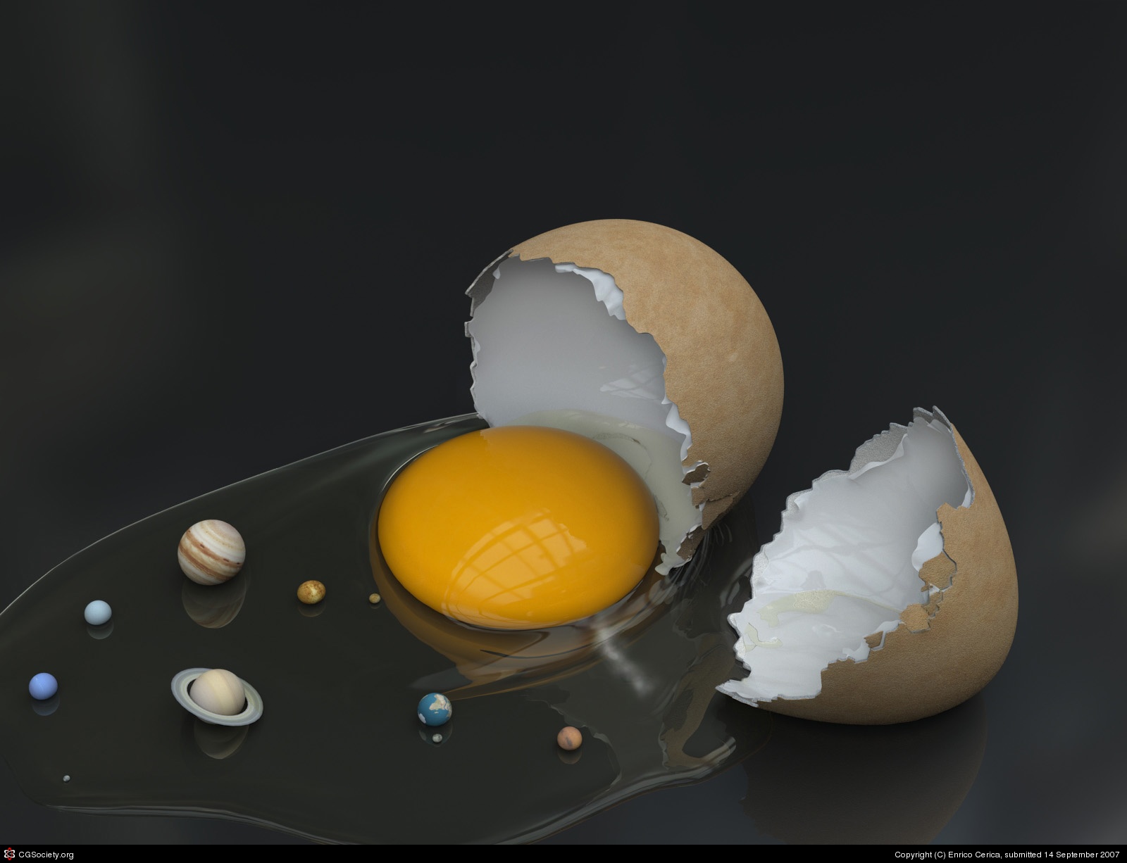 Cracked Egg Solar System Funny Picture For Whatsapp