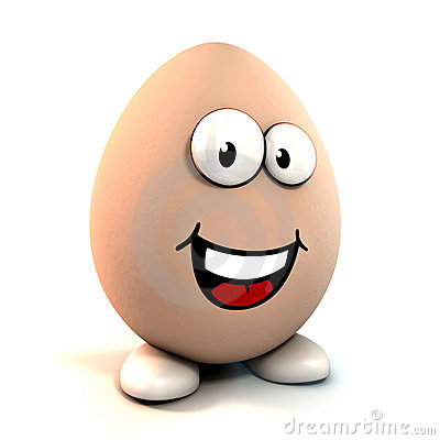 Cartoon Egg Smiley Face Funny Picture