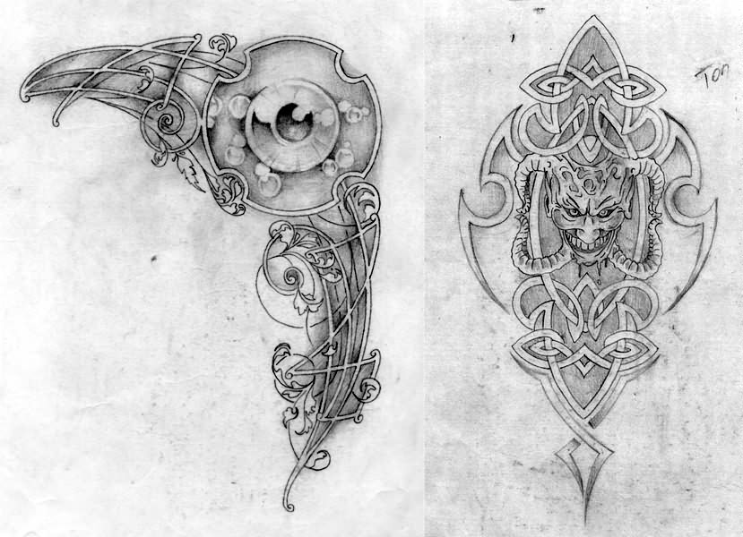 Celtic Fantasy Tattoo Designs