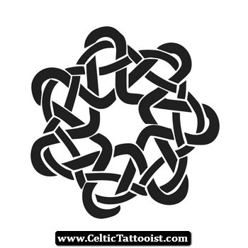 Celtic Knot Circle Tattoo Stencil