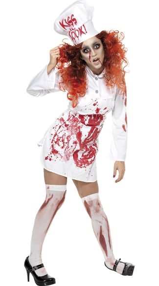 Chef Girl In Zombie Funny Picture